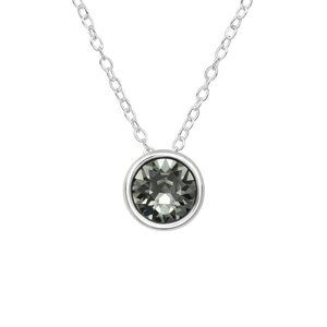 Sterling Silver Black Diamond Necklace
